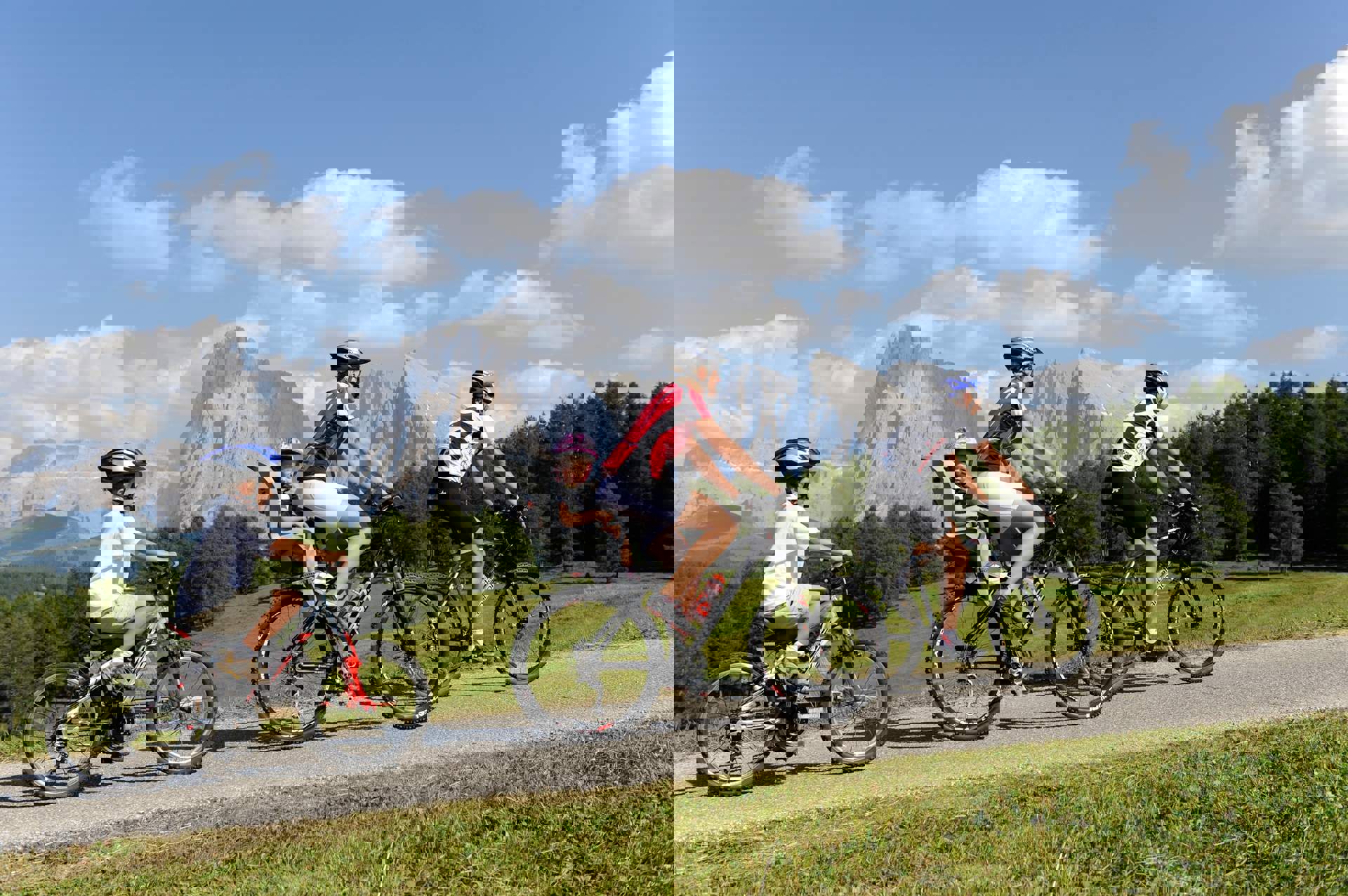 Biken auf der Seiser Alm Biken auf der Seiser Alm